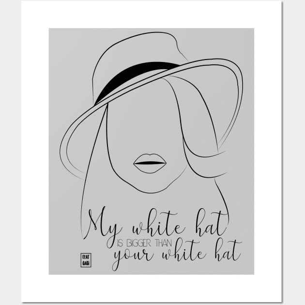 White hat Wall Art by Gabi Veiga